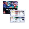 24-Color Acrylic Paint Set, 12ml Tubes, Waterproof & Sunscreen, for Fine Art & DIY