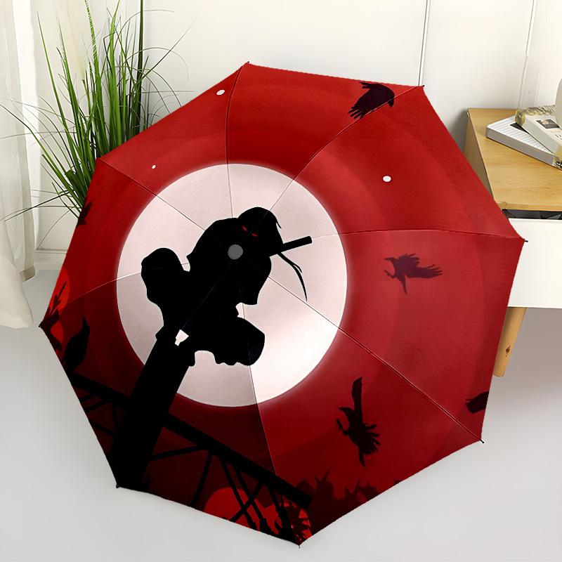 1 Stück NARUTO Automatischer Klappschirm - Kompaktes 8-Rippen-Design, Langlebiger Kunststoff & Eisen, Leicht für den täglichen Gebrauch im Freien, a0929196