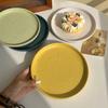 Ins Style Vintage Ceramic Plates Restaurant Western Steak Pasta Plate Simple Household Fruit Dessert Snack Tray