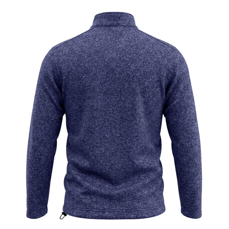 Men Casual Quarter Zip Fleece Sweatshirt Stand Collar Long Sleeve Pullover Outdoor Workout Daily Tops