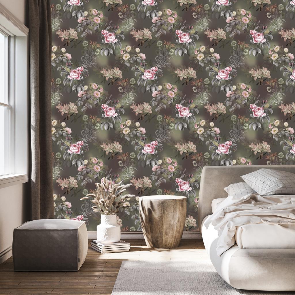Wallpaper Flowers Pattern for Living Room and Bedroom 50x1000