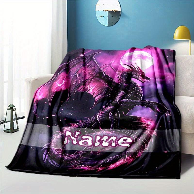 Deer Under The Moon Customize Your Name Blanket Used For Chair Office Sofa Bed Camping Soft And Warm Giving Friends And Relatives Birthday Graduation