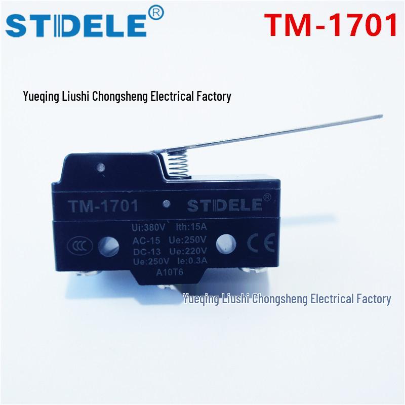 

Stead Limit Travel Switch TM-1701: Auto Reset Micro Switch with One Open, One Closed Circuit, Silver Contacts Soft Cover