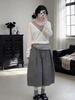 2026 Early Spring V-Neck Long Sleeve Three-Piece Set: Vest & Wide-Leg Pants.
