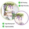 Romantic Purple Floral Swing Wall Sticker Self-Adhesive Removable Living Room Bedroom Balcony Hallway Home Decor Art