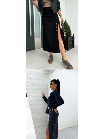 Women's High Waist Irregular Slit Denim Skirt - Sexy Slim Fit, Hip-Hugging