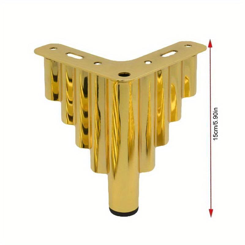 4 قطع من أرجل الأثاث ذات السطح المثلثي المتينة الأساسية لأريكة السرير والأرائك وخزانة الملابس مع واقيات أرضية مطاطية