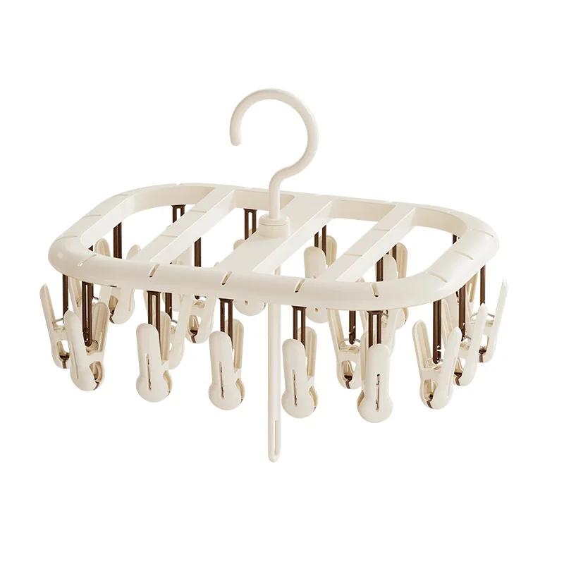 Sock clip drying rack household multi-clip balcony drying sock artifacts multi-function anti-slip hanging sock storage clamp new