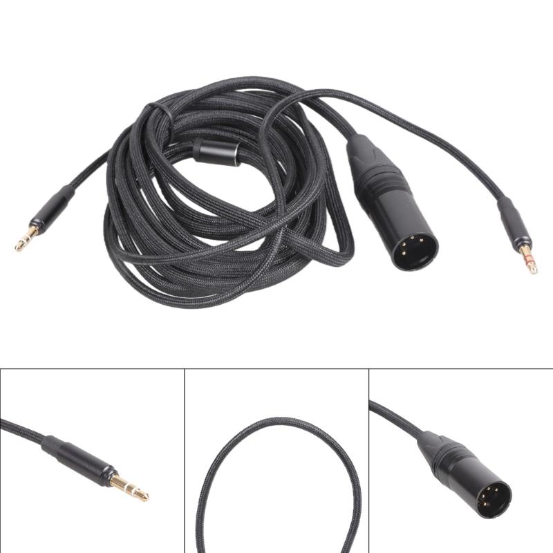 4-Pin Symmetrisches Kabel für Hifiman Arya Sundara Ananda HE400SE Kopfhörer 4-Pin auf Doppeltes 3,5mm Headset-Kabel Ersatz