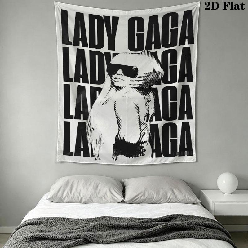 Lady Gaga Vibe Wall Hanging Printed Fabric Blanket Decorative Tapestries for Bedroom Living Room Home Decor