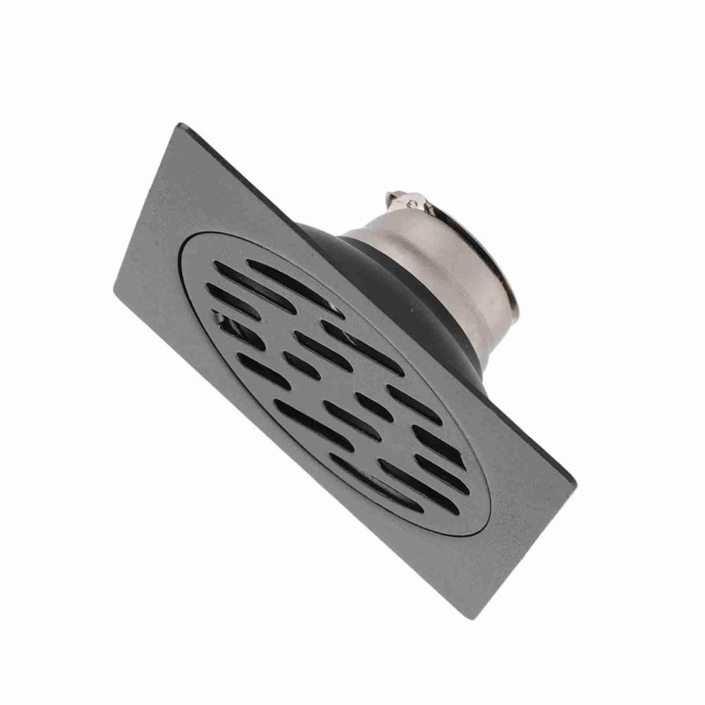 Black Floor Drain Thickened Stainless Steel Floor Waste Drain Strainer Waste Water Drainage