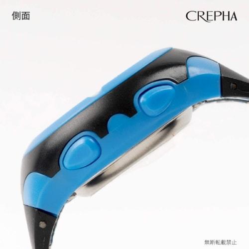 CREPHA Men's Digital Wristwatch, Waterproof, Stopwatch, Urethane Strap, Black, TS-D157-BL