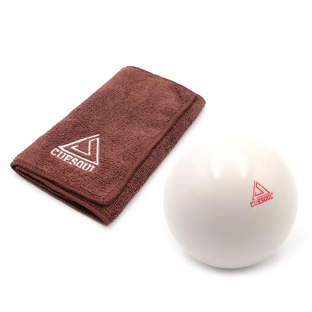 CUESOUL 6oz Durable 2 1/4 Resin Billiard Cue Ball for Training, White (BC001)