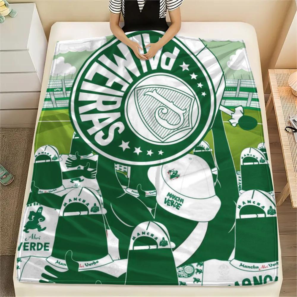 Palmeiras FC Pattern Flannel Blanket, High Quality Comfortable for All Seasons, Home Decor, Warmth and Comfort, Perfect for Gifts.