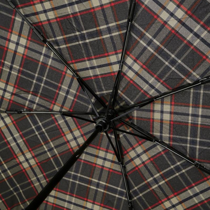 Daks Brown Sepia Check 3 Fold Umbrella Dbum4e833s2