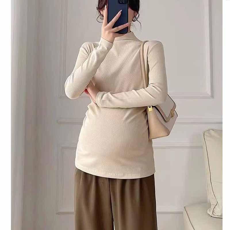 

Женская футболка с полувысоким воротом однотонная внутренняя осенне-зимняя двусторонняя термофутболка из немецкого вельвета 3XL recommends 165-92.5kg