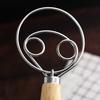 Danish Dough Whisk Stainless Steel Hand Mixer Blender Egg Beater Poking Bar Pastry with Wooden Handle Baking Tools