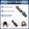 INFINAUTO 1 Set 4 Pin Headlight Waterproof Connector Plug 1.5mm Series Female Male Wire