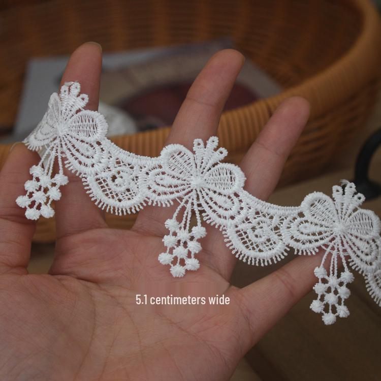 Retro Wave Polyester Lace Fabric for DIY Embroidery and Clothing Trim