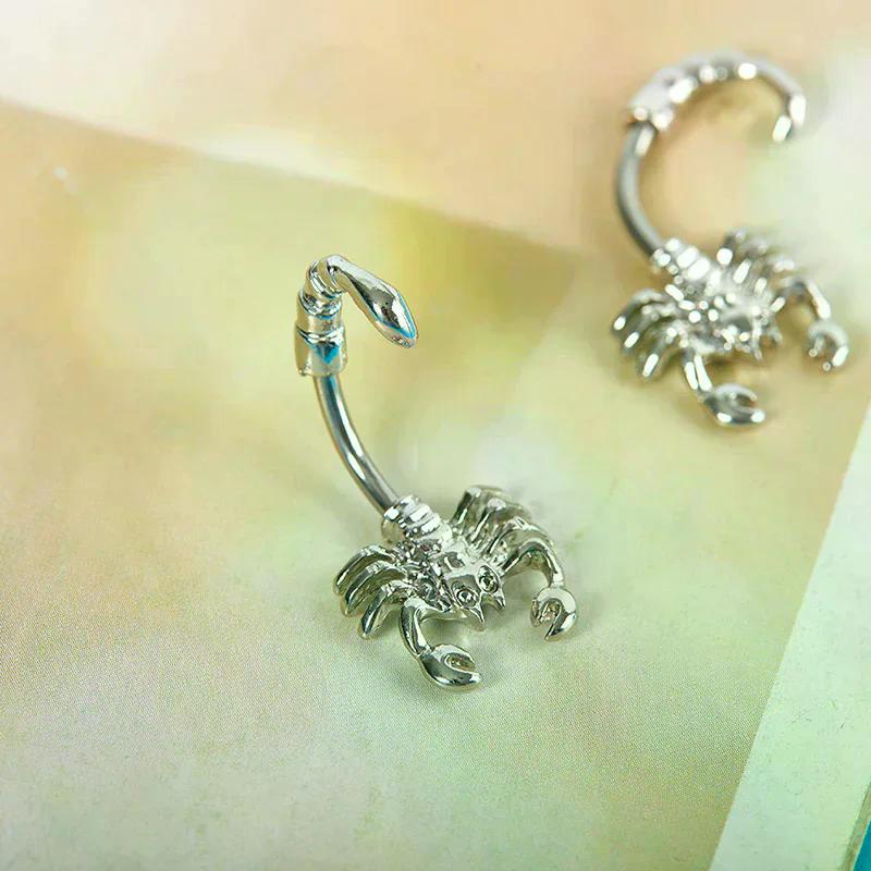 ^Simple Piercing Belly Button Buckle Ring Fashion Accessories Scorpion Shape Piercing Buckle Ring Punk Body Jewelry Accessories