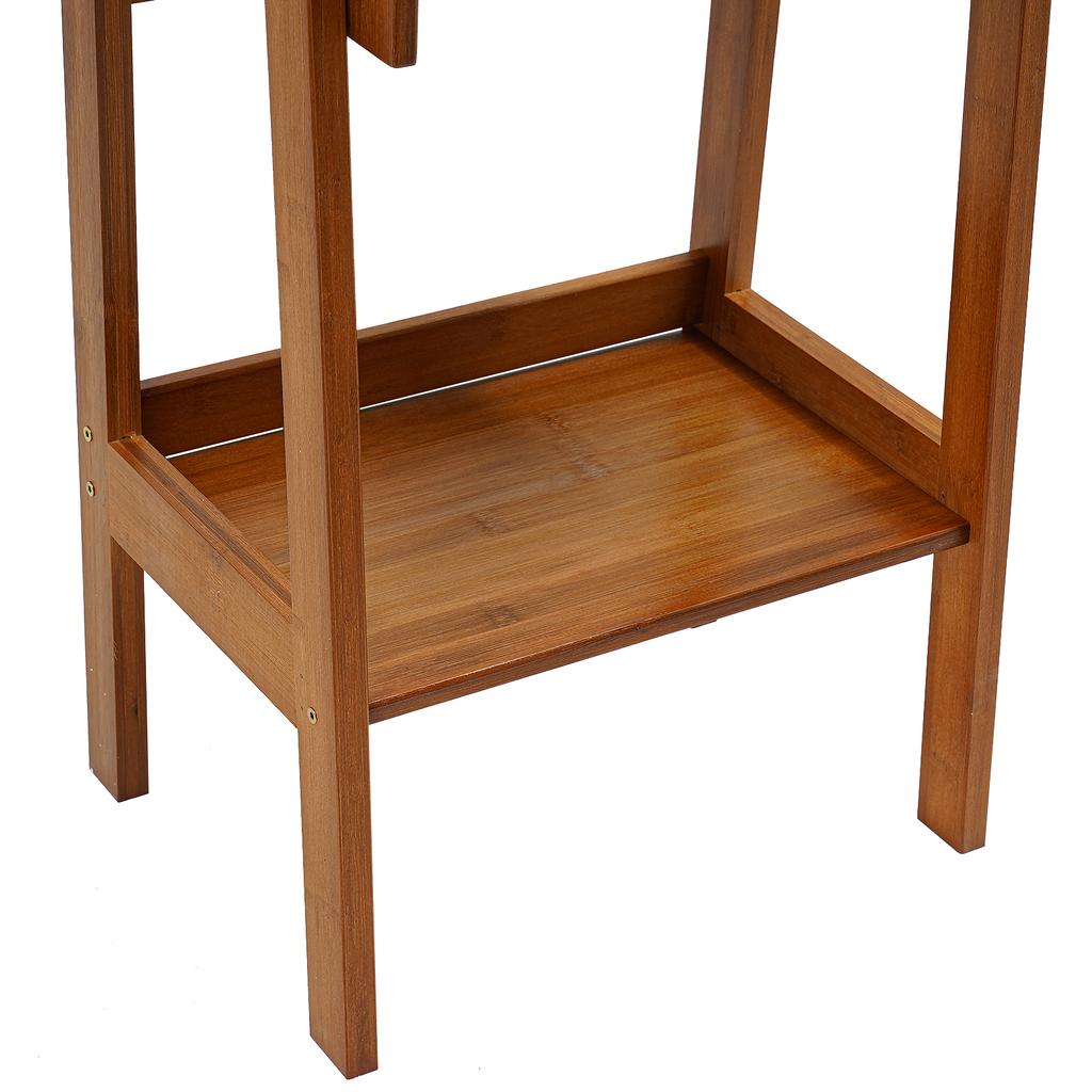 Standregal 5-stöckig Bambus Drehbarer Bücherschrank Offenes Regal Organizer für Küche, Esszimmer, Wohnzimmer