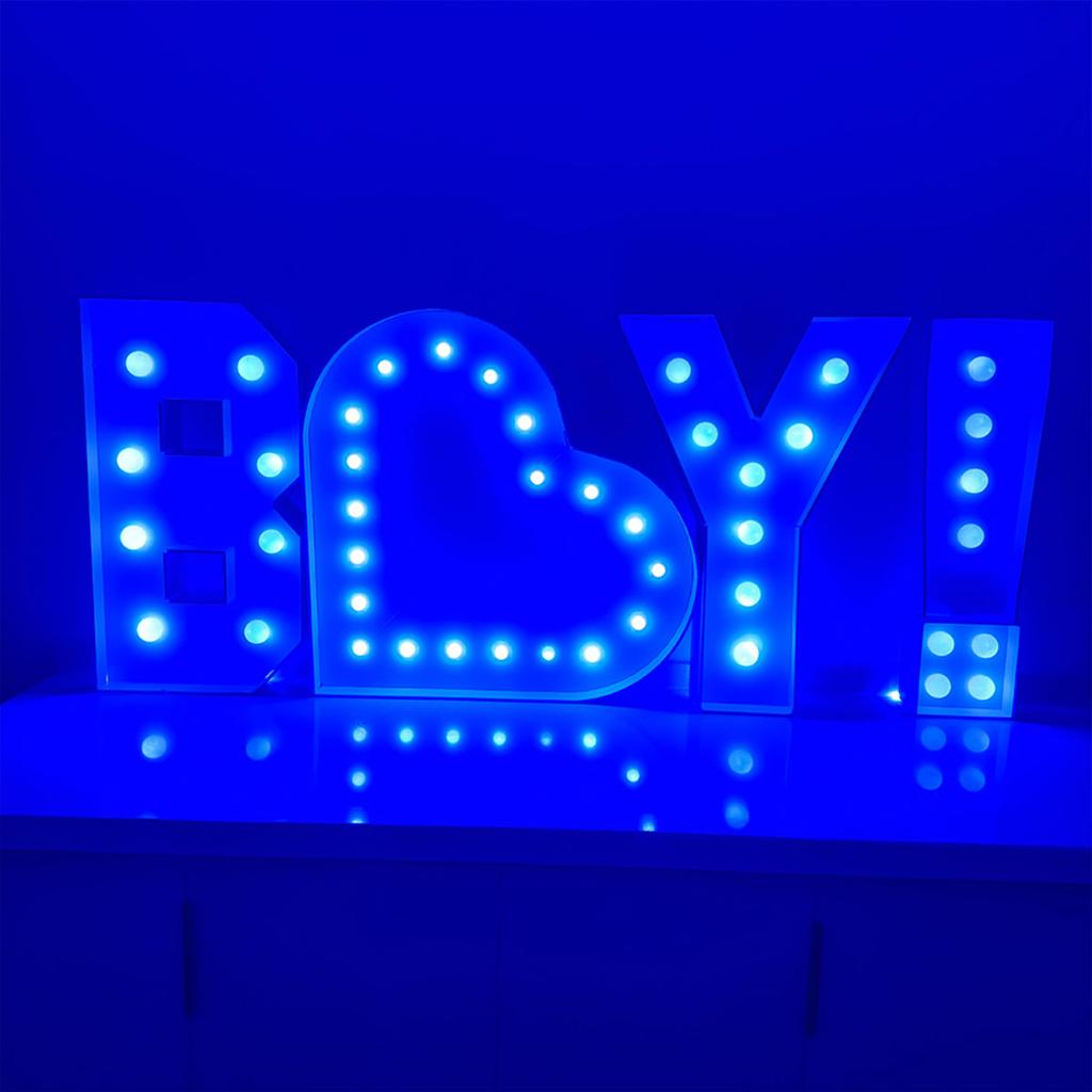 1Pc 73cm Lighting Heart Frame KT Board Party Decor for Wedding Birthday Home Party Decorating Tool