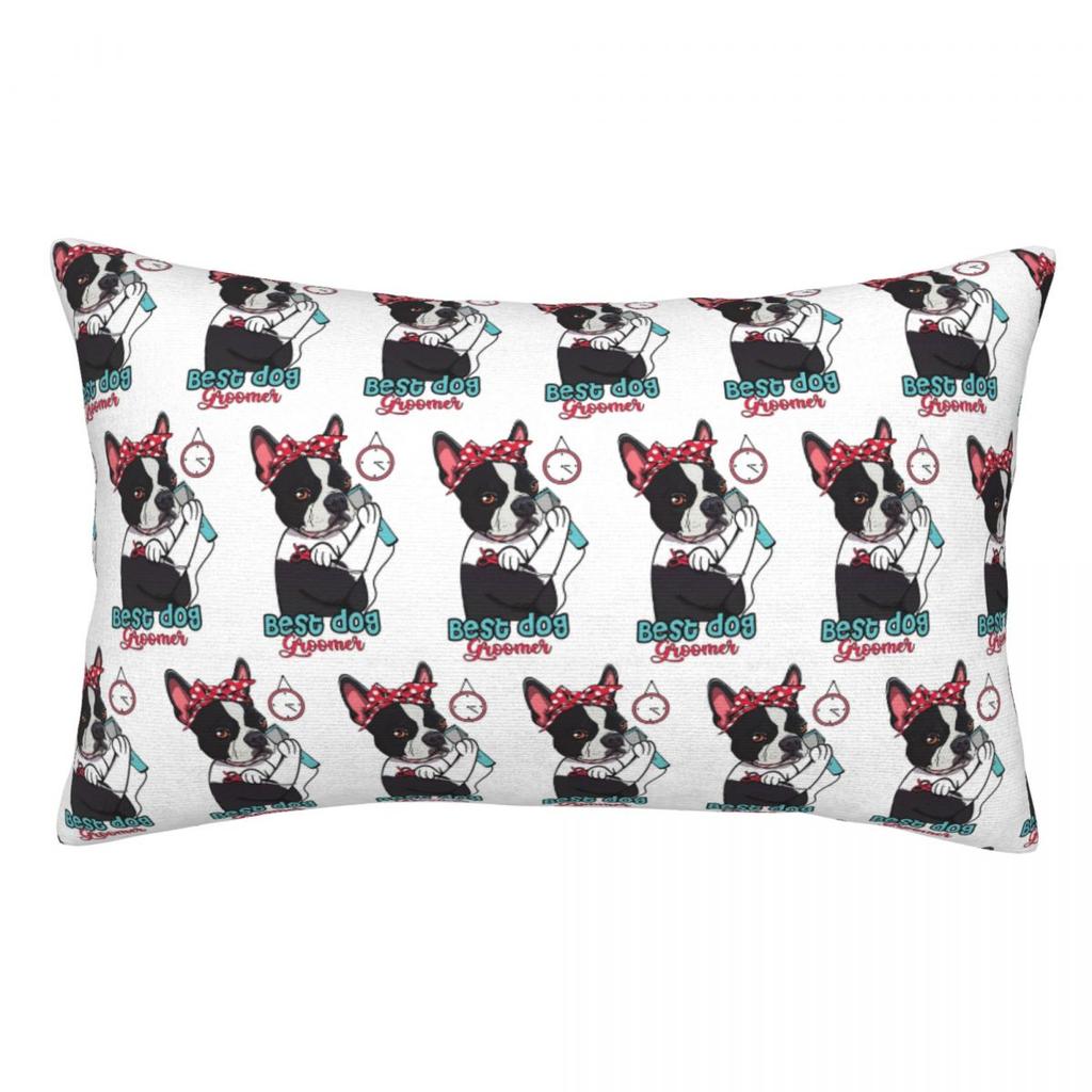 Cute Dog Groomer Gift For Women Dog Grooming Rectangle Pillowcase Cushion Cover Decorative Bedroom Bed Home Comfort Throw Pillow