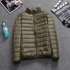 Herren Winterjacke Leichte Daunenjacken Tragbare Kapuzen-Pufferjacken Federdünne Parkas Winddichte Oberbekleidung Jacke