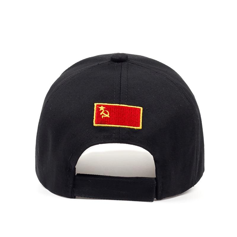 CCCP USSR National Emblem Style Baseball Cap Unisex Black Red Cotton Snapback Cap with Embroidery High Quality Hats Garros