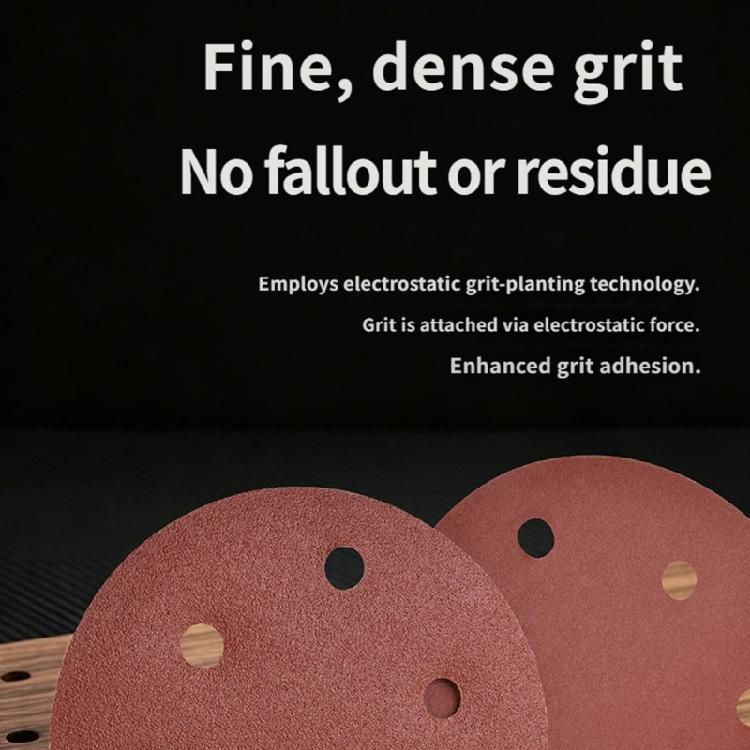 Pack of 10 120mm 6 Hole Sandpaper Sanding Discs Pads For Variable Speed Grinders And Surfaces Preparation