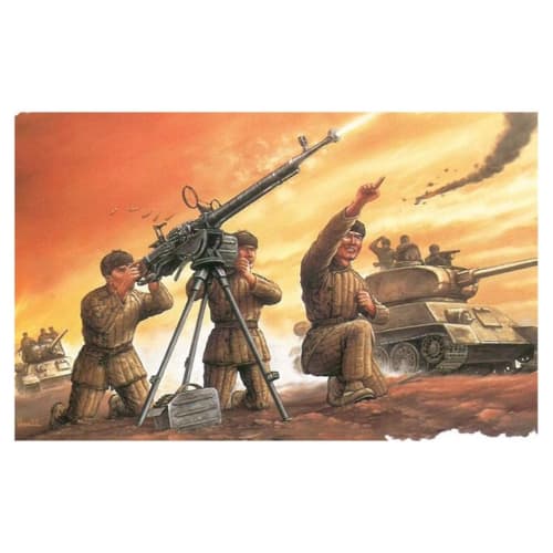 Dragon 1/35 Korean War Chinese People's Volunteer DShK Anti-Aircraft Machine Gun Team Plastic Model Kit DR6809