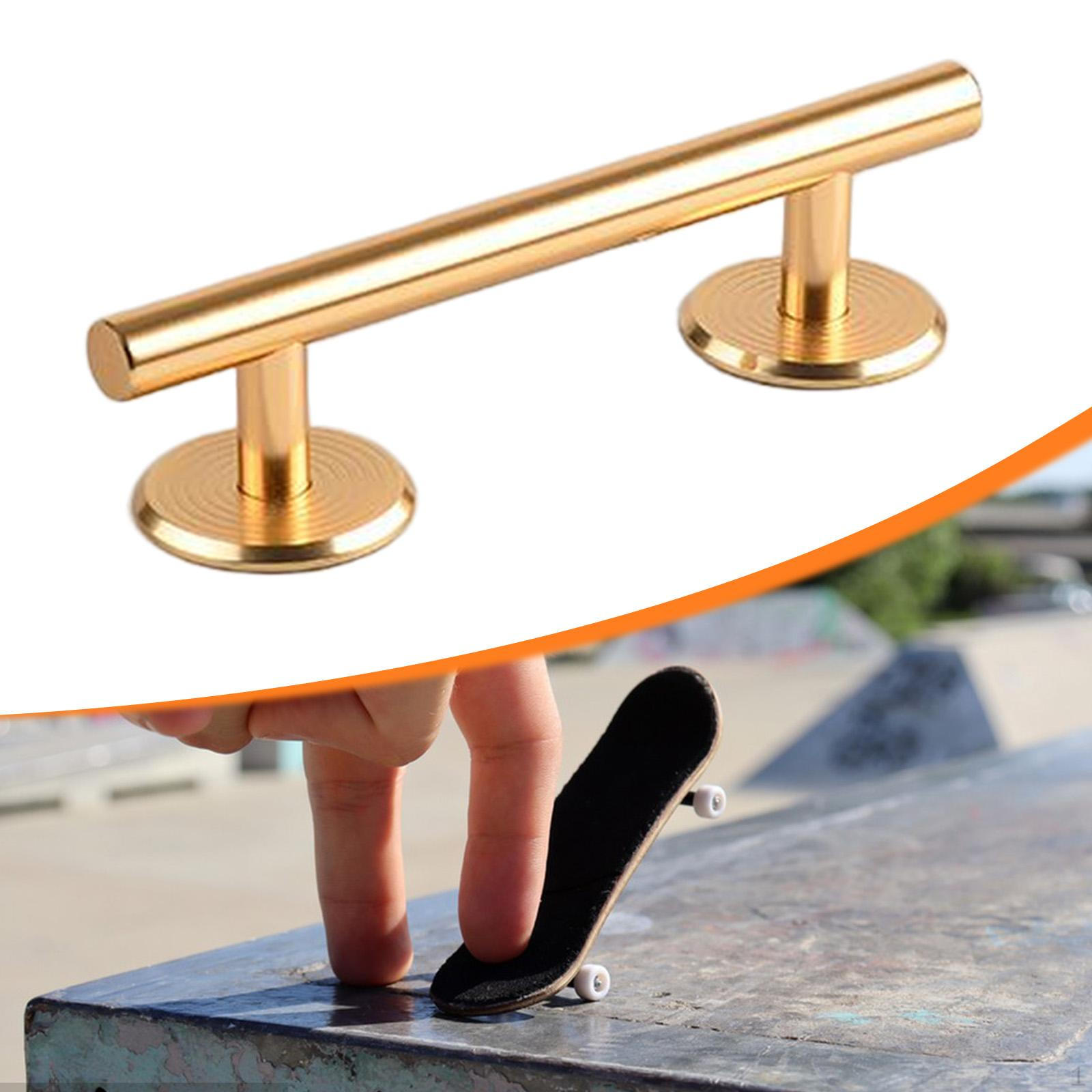 

Fingerboard Round Rail Finger Board Training Accessory Metal Deck Great Add Educational Toy Gold 15cm