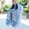Canvas Shoes Women's  Lace Up Canvas Women's Shoes White Strappy Casual Shoes Ladies Socofy Flat Shoes Women Loafers