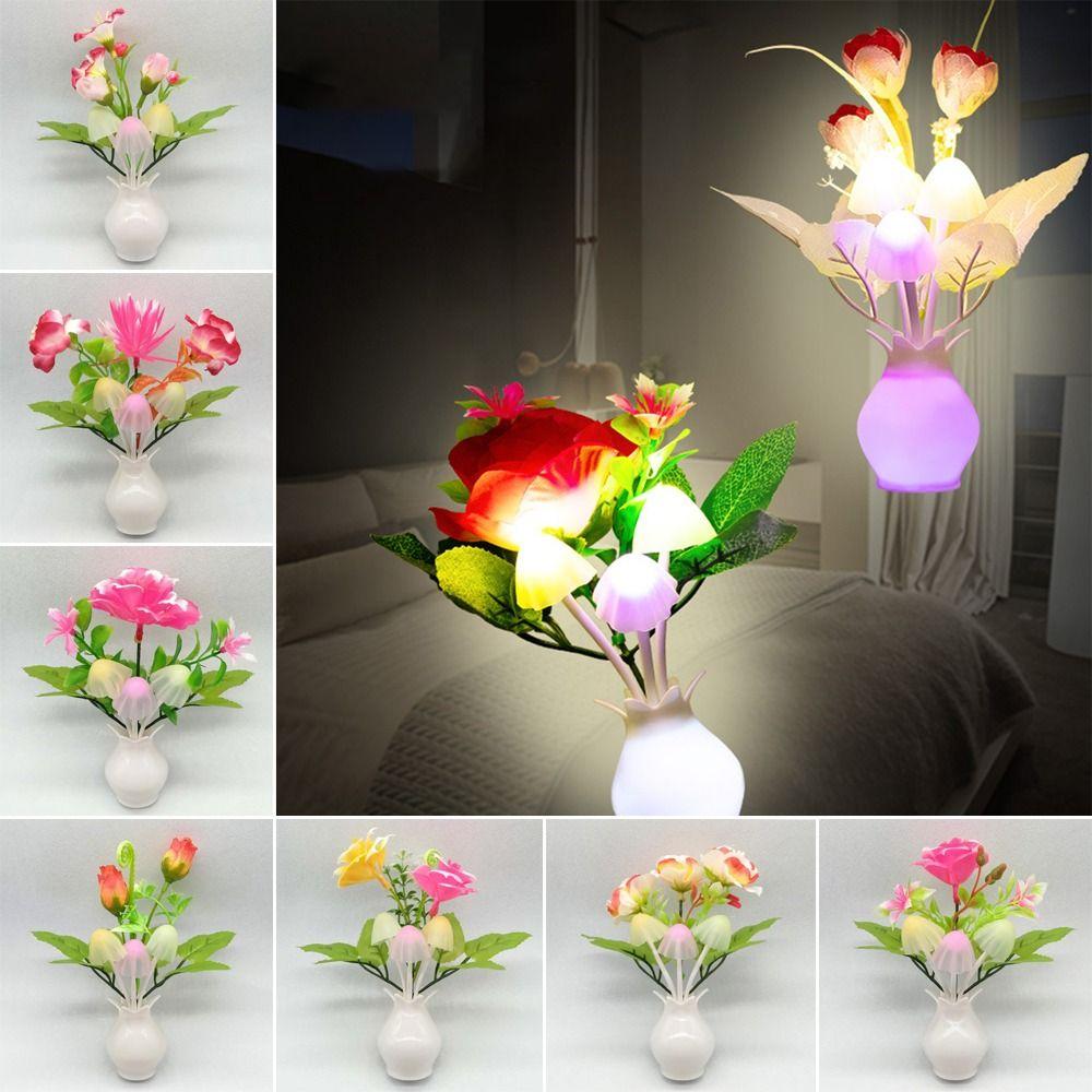 

triangle LED Mushroom Night Lights Pomegranate Bottle Floral Lamp Colorful Little Night Light 8