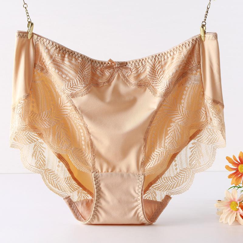 

Женские трусики больших размеров, сексуальные кружевные, со средней посадкой, эластичные, женские брифы, нижнее белье большого размера, трусики 50-100 кг L