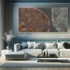 1pc Elegant Beige Tree Ring Canvas Art Print - Nordic Style 2D Flat Print, Frameless Wall Decor for Living Room or Office, Seren
