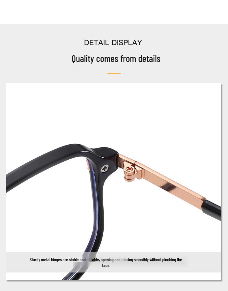 2025 TR90 Korean Style Large Frame Double Bridge Anti-Blue Light Eyeglasses with Plain Lenses - Model OZ 260.