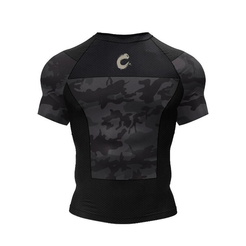 New MMA Kickbox Training Tee No Gi Bjj Top Jiu Jitsu Rashguard Spandex Compression T-Shirt Sublimation Sports Men Short Sleeve