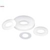 Ultra-Thin Nylon Insulation Flat Washers - White, Oversized, Round (M2-M8)