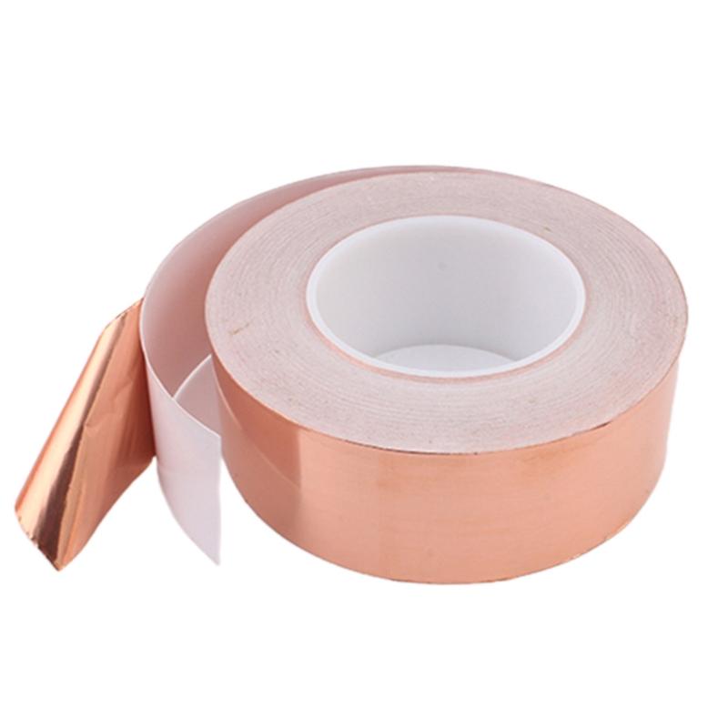 20m Copper Foil Tape Single Sided Conductive Adhesive for Crafts Repair Paper Circuits EMI Shielding Grounding Guitars