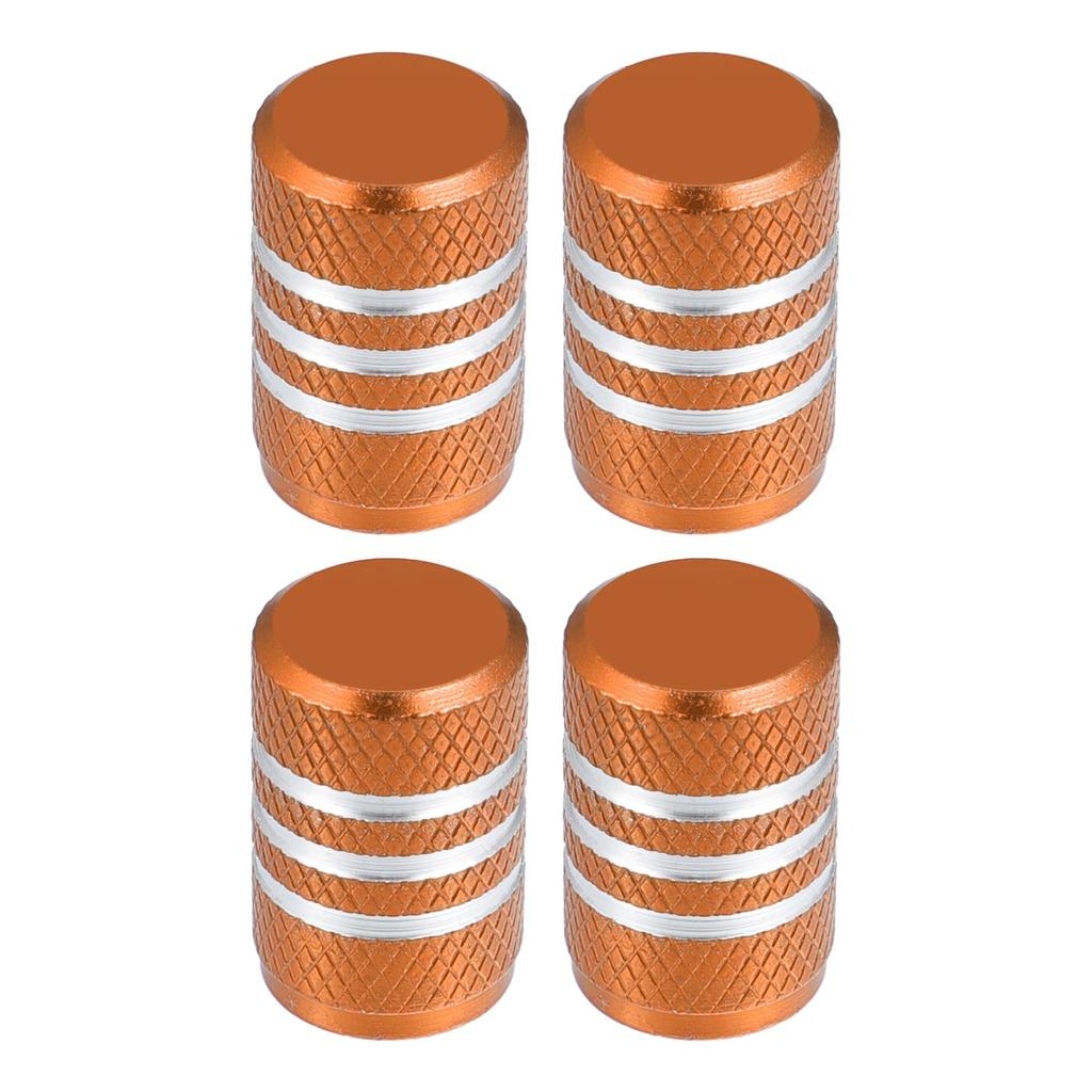 ACROPIX 4pcs Tire Valve Stem Caps Valve Stem Covers Universal for Car SUV Motorcycle Motorcycle 17mm Aluminum Alloy Tone Orange