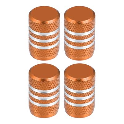 ACROPIX 4pcs Tire Valve Stem Caps Valve Stem Covers Universal for Car SUV Motorcycle Motorcycle 17mm Aluminum Alloy Tone Orange