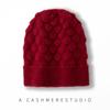 Cashmere Autumn New Women's High-end Solid Color Feather Thickened Warm Fashion Casual Cuffed Knitted Hat