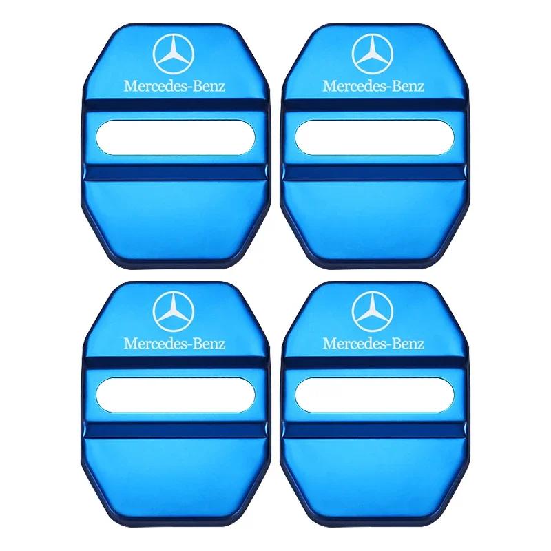 4 pezzi Stile Auto Copri Serratura Porta Auto Custodia adesiva per Mercedes Benz Nuova Classe B/C/E Classe A C200L GLC GLK CLA GLA Accessori