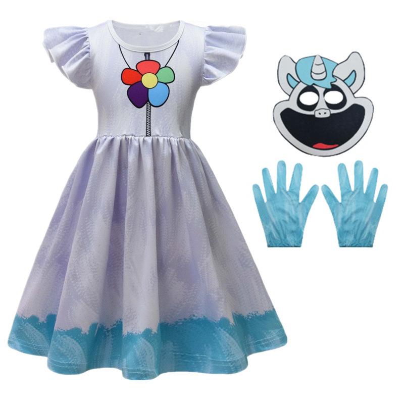 Vestito per Bambina Vestito per Gioco di Ruolo Vestito a Linea A da Bambina Vestito per Feste Vestito per Travestimento