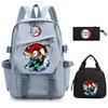 Ghost Extermination Surrounding Animation Schoolbag Trend Primary And Secondary School Students Leisure Backpack College Meal Bag Pencil Bag Set
