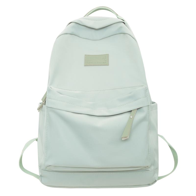 

Шкільний рюкзак для молодших школярів, одноколірний студентський рюкзак великої місткості, жіночий рюкзак у студентському стилі зелений