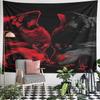 Red and Black Wolves Face-Off Pattern Wall Hanging Tapestry Decorative Tapestry Home Decor for Bedroom and Living Room