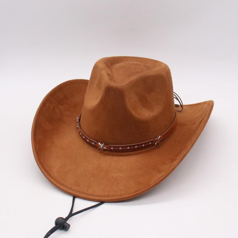 Felt Western Cowboy Hat Big Brim Hat Women'S Top Hat Men'S Premium Sunscreen Sun Hat Uv Protection