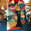 Music A-Adele Throw Flannel Cozy Print Blanket, Portable, Durable Machine Washable cute Cool